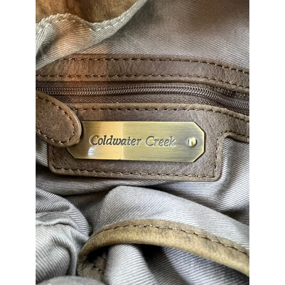 Coldwater Creek Brown‎ Leather Bucket Bag Shoulder Bag Everyday Purse